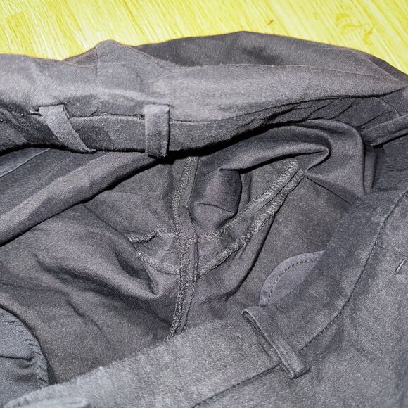 Theory Hartsdale NP Crunch Wash Linen Blend Straight Leg Ankle Pants Black Sz 4 - Picture 10 of 16